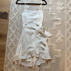 White wrap dress